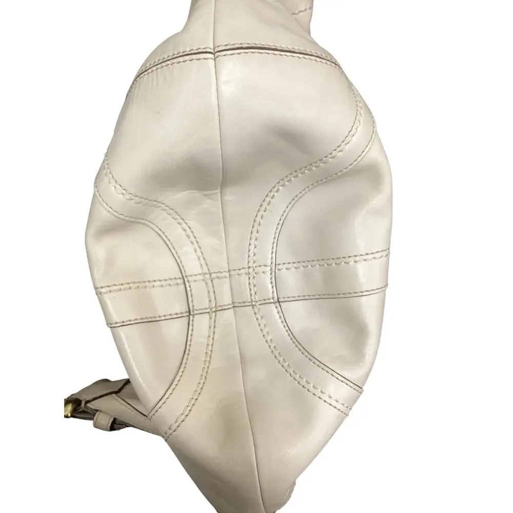 Vintage Coach Purse Women’s 1Size C06S-10043 Hobo ShoulderBag Leather Bone Color